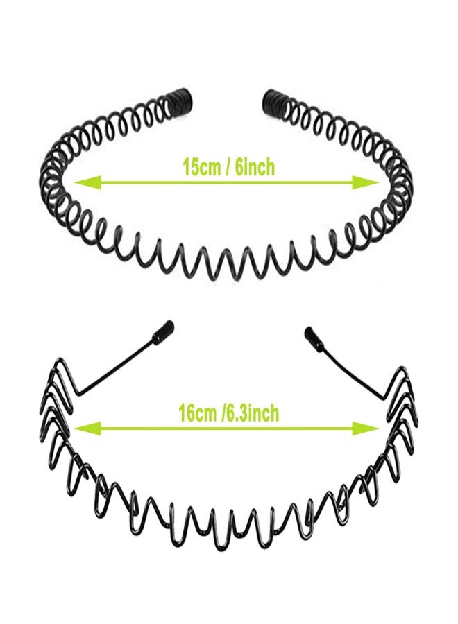 JERLITU Mens Hair Bands, Womens Fashion Headband Neutral Wave Headband, Outdoor Sports Hair Bands Simple Elastic Non-Slip Hair Accessories. (4 Pcs) - Image 3